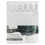 Шторка для ванной Eco Fabric с кольцами 180х180см серый