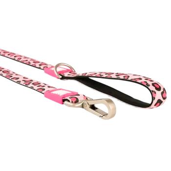 Max Molly Short Leash Рожевий леопард повідець для собак 1,2 м х 1,5 см - різнокольоровий - купить, цены на MasterZoo - фото 2