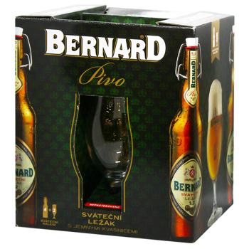 Набiр Bernard Celebration Lager 4*0.5л+2 келиха 0.4 - купити, ціни на МегаМаркет - фото 1