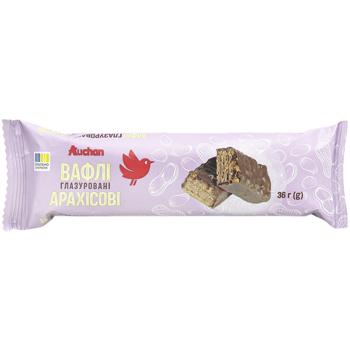 Auchan Glazed Peanut Waffles 36g - buy, prices for Auchan - photo 1