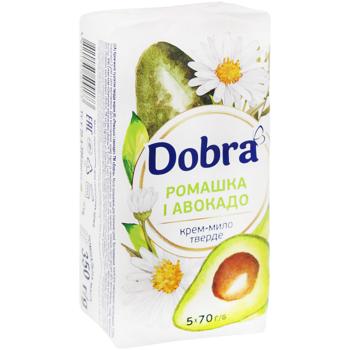 Dobra Chamomile and Avocado Solid Cream Soap 70g x 5pcs - buy, prices for Auchan - photo 3