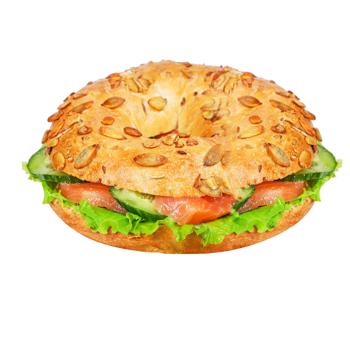 Bagel with Lightly Salted Salmon 180g - buy, prices for NOVUS - photo 1