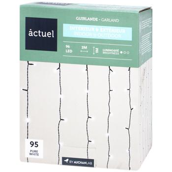 Actuel 96 LED Curtain White Garland 8 programs 2m - buy, prices for Auchan - photo 1