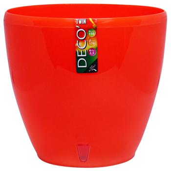 Deco Twin Carrot Flowerpot 17cm 2.5l - buy, prices for Auchan - photo 1