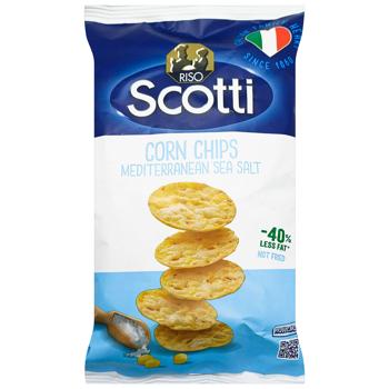 Чипсы Riso Scotti кукурузные со средиземноморской солью 80г