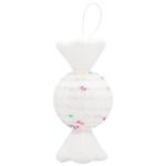 Украшение Карамелька белая с бисерной лентой 19см
