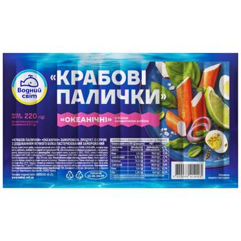 Vodnyi Svit Oceanic Crab Sticks 220g - buy, prices for COSMOS - photo 1