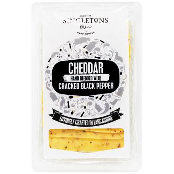 Singletons&Co Sliced Cheddar Cheese with Black Pepper 150g