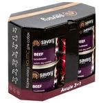 Savory Wet Food with Beef for Dogs of All Breeds 3+1pcs x 200g