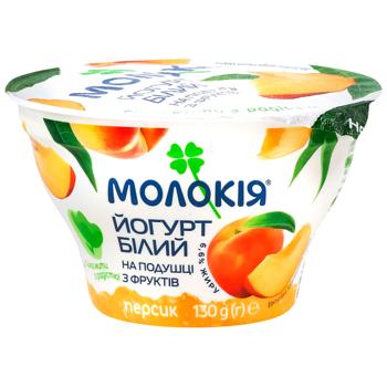 Molokiya White on Pillow Peach Fruit Yogurt 6.6% 130g - buy, prices for Ideal - photo 2