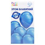 Party Khata Chromium Set of Latex Balloons 3pcs Light Blue