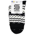 Шкарпетки жіночі Premier Socks візерунок махрові р.23-25 чорний з білим
