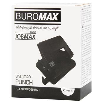 Діркопробивач Buromax Jobmax металевий чорний - купити, ціни на МегаМаркет - фото 1