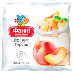 Йогурт Фанні персик 1% 400г