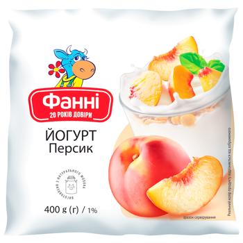 Йогурт Фанні персик 1% 400г - купити, ціни на За Раз - фото 1