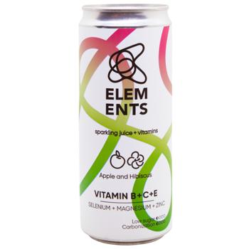 Напиток газированный Elements со вкусом яблока и гибискуса 0,33л - купить, цены на За Раз - фото 1
