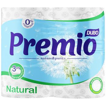 Туалетная бумага Диво Premio Natural 3-слойная 4шт