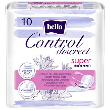 Прокладки урологічні Bella Control Discreet super 10шт - купити, ціни на Таврія В - фото 1