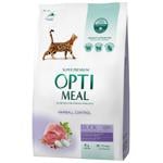 Корм сухий Optimeal з качкою для виведення шерсті у котів 4кг
