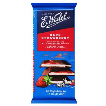 E.Wedel Dark Chocolate with Strawberry Filling 100g - buy, prices for NOVUS - photo 1