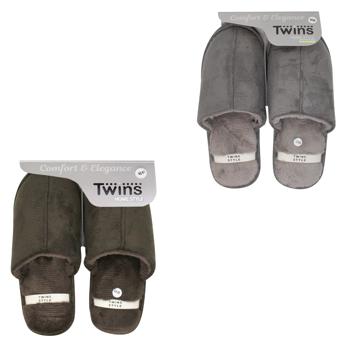 Twins Suede Indoor Men's Slippers with Fur s.40-45 - buy, prices for NOVUS - photo 1