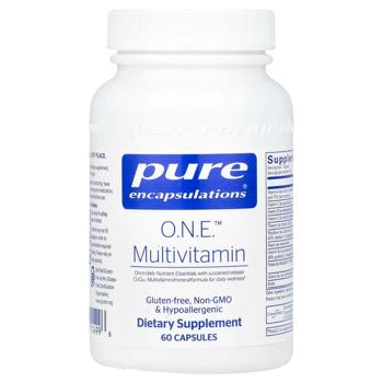 Мультивітаміни і мінерали, ONE Multivitamin, Pure Encapsulations, 1 в день, 60 капсул - купить, цены на Biotus - фото 1
