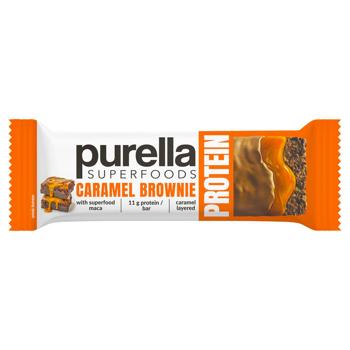 Батончик протеиновый Purella Superfoods Caramel Brownie 45г