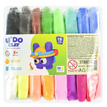 Набір для творчості Strateg UDO Clay Повітряна маса 16шт