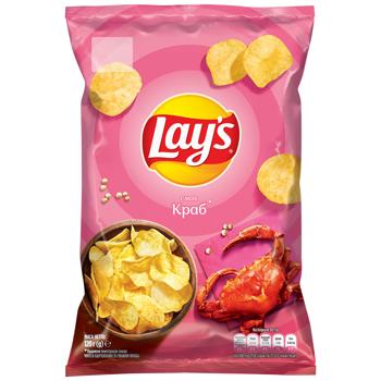 Чипсы Lay's картофельные со вкусом краба 120г - купить, цены на КОСМОС - фото 1