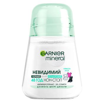 Антиперспирант шариковый Garnier Mineral Black White Color Невидимый Прикосновение свежести 50мл - купить, цены на Восторг - фото 1