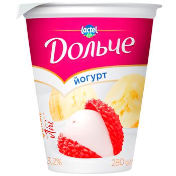 Dolce Banana-lychee Yogurt 3.2% 280g - buy, prices for EKO Market - photo 1