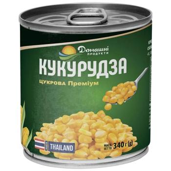 Овощи кукуруза Домашние продукты консервированная 340г железная банка Украина - купить, цены на Торба - фото 1