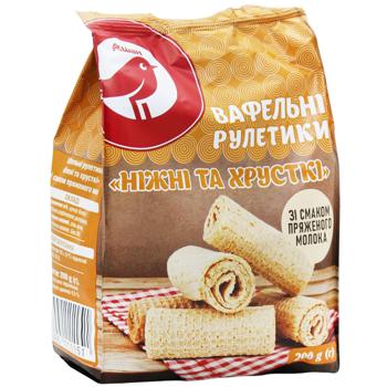 Auchan Wafer Rolls with Baked Milk Flavor 200g - buy, prices for Auchan - photo 3