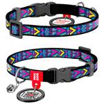 Ошейник для кошек Waudog Nylon нейлоновый с QR-паспортом 20-30см/10мм с рисунком инди