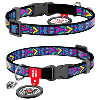 Waudog Nylon Cat Collar with QR Passport 20-30cm/10mm with Indie Pattern - buy, prices for MasterZoo - photo 1
