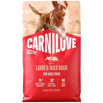 Корм сухий Carnilove Active з ягням та диким кабаном для собак всіх порід 4кг - купити, ціни на MasterZoo - фото 1