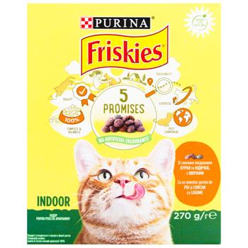 Корм сухой Friskies Indoor с курицей, индейкой и овощами для домашних кошек 270г - купить, цены на - фото 4