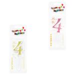 Свеча для торта Цифра 4 с глиттером
