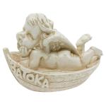 Статуетка Янгол у лодці гіпс