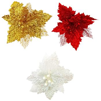 Прикраса Actuel Квітка на кліпсі 16см в асортименті