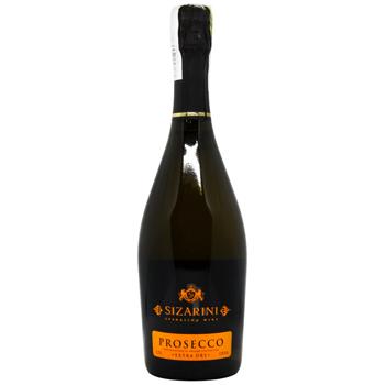 Вино ігристе Sizarini Prosecco DOC біле сухе 11% 0,75л - купити, ціни на Епіцентр FOOD - фото 1