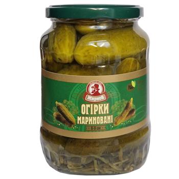 Zhyrnov Marinated Cucumbers 6-9cm 680g - buy, prices for Chudo Market - photo 1