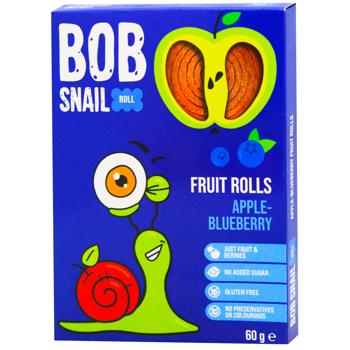 Цукерки Bob Snail натуральні яблучно-чорничні 60г