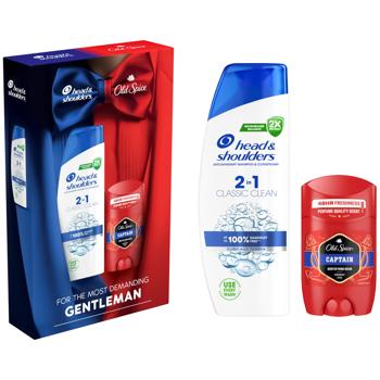 Набор подарочный Шампунь Head&Shoulders Основной уход 2в1 330мл + Дезодорант Old Spice Captain 50мл - купить, цены на NOVUS - фото 2