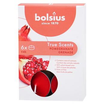 Свеча Bolsius True Scents гранат 6шт - купить, цены на КОСМОС - фото 1