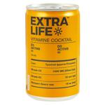 Напій газований Extra Life Vitamine Cocktail Д3 Актив зі смаком тропічні фрукти-полуниця  150мл