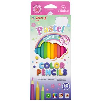 Карандаши цветные Yalong Pastel Color 12 цветов - купить, цены на - фото 5