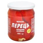 Перець Novus солодкий маринований пастеризований 480г