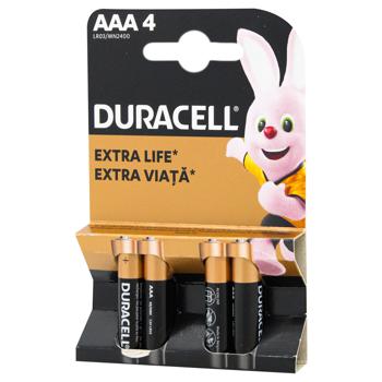 Батарейка Duracell Basic лужна AAA LR03 4шт - купити, ціни на METRO - фото 2