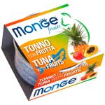 Корм вологий Monge Fruits з тунцем та фруктами для котів 80г